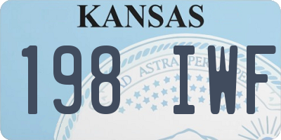 KS license plate 198IWF