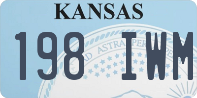 KS license plate 198IWM