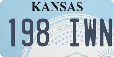 KS license plate 198IWN