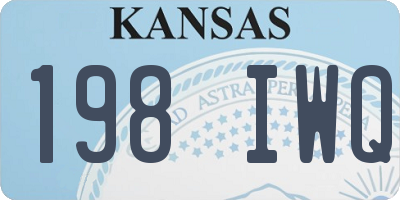 KS license plate 198IWQ