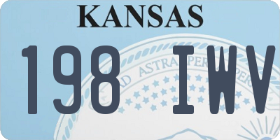 KS license plate 198IWV