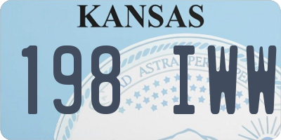 KS license plate 198IWW