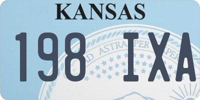 KS license plate 198IXA