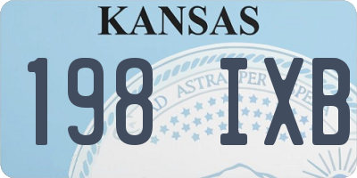 KS license plate 198IXB