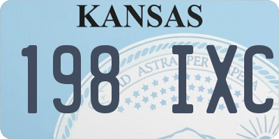KS license plate 198IXC