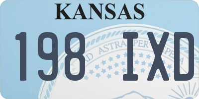 KS license plate 198IXD