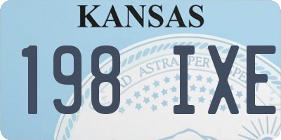 KS license plate 198IXE