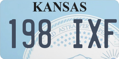 KS license plate 198IXF