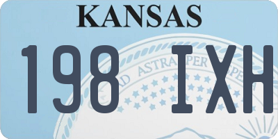 KS license plate 198IXH