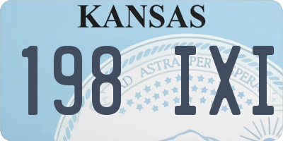 KS license plate 198IXI