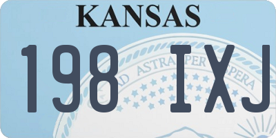 KS license plate 198IXJ