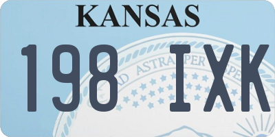 KS license plate 198IXK