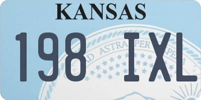 KS license plate 198IXL