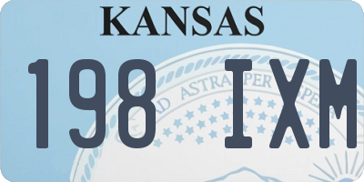 KS license plate 198IXM