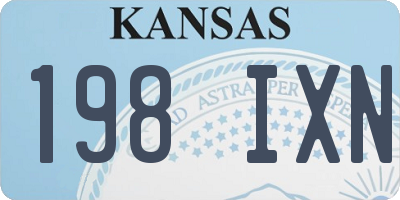 KS license plate 198IXN