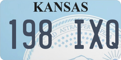 KS license plate 198IXQ