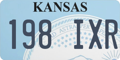 KS license plate 198IXR