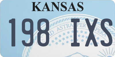 KS license plate 198IXS