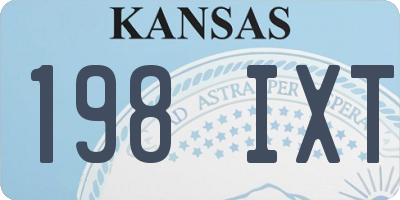 KS license plate 198IXT