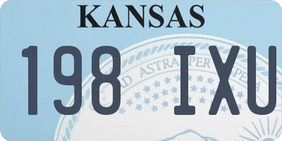 KS license plate 198IXU