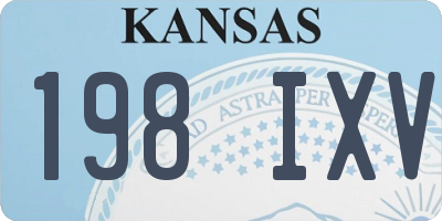 KS license plate 198IXV