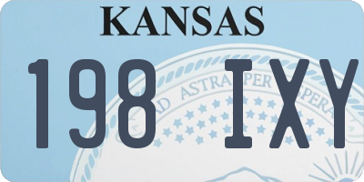 KS license plate 198IXY