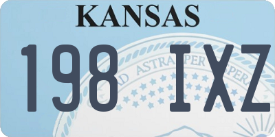 KS license plate 198IXZ