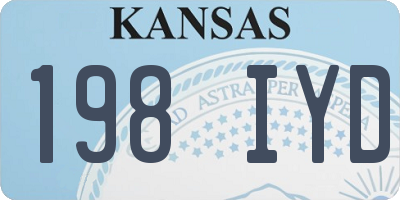 KS license plate 198IYD
