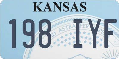KS license plate 198IYF