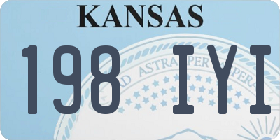 KS license plate 198IYI