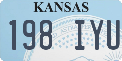 KS license plate 198IYU