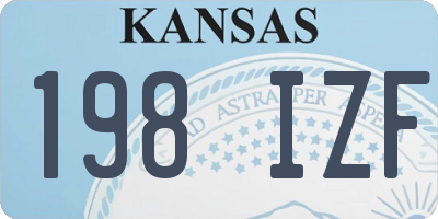 KS license plate 198IZF
