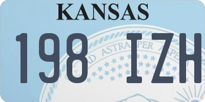 KS license plate 198IZH