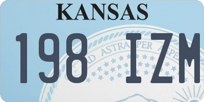 KS license plate 198IZM