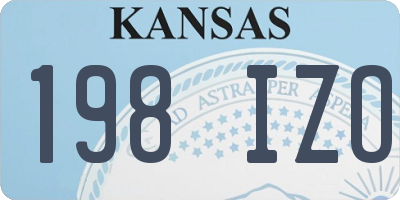 KS license plate 198IZO