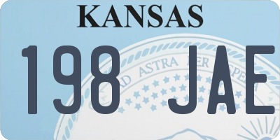KS license plate 198JAE