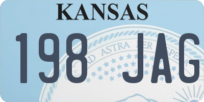 KS license plate 198JAG