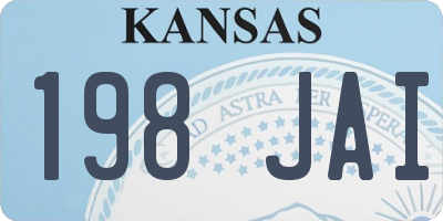 KS license plate 198JAI