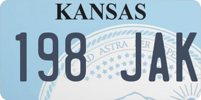 KS license plate 198JAK