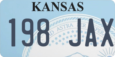 KS license plate 198JAX