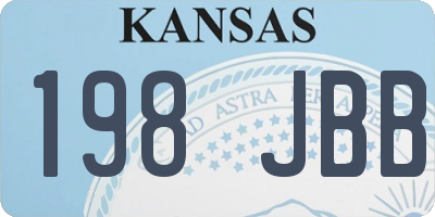 KS license plate 198JBB