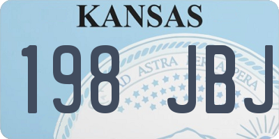 KS license plate 198JBJ