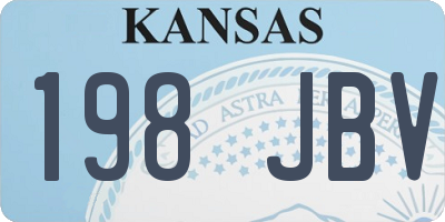 KS license plate 198JBV