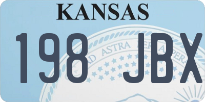 KS license plate 198JBX