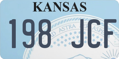 KS license plate 198JCF