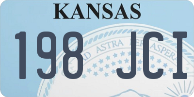 KS license plate 198JCI