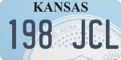 KS license plate 198JCL