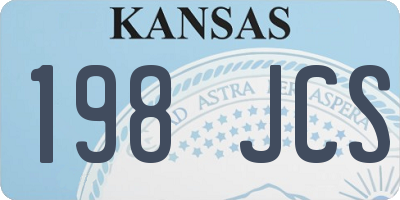 KS license plate 198JCS