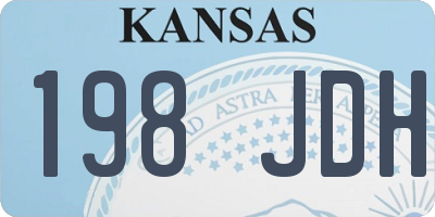 KS license plate 198JDH