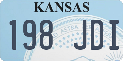 KS license plate 198JDI